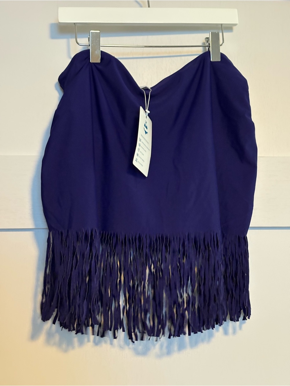 Fringe Swim Tankini Mini in cobalt blue